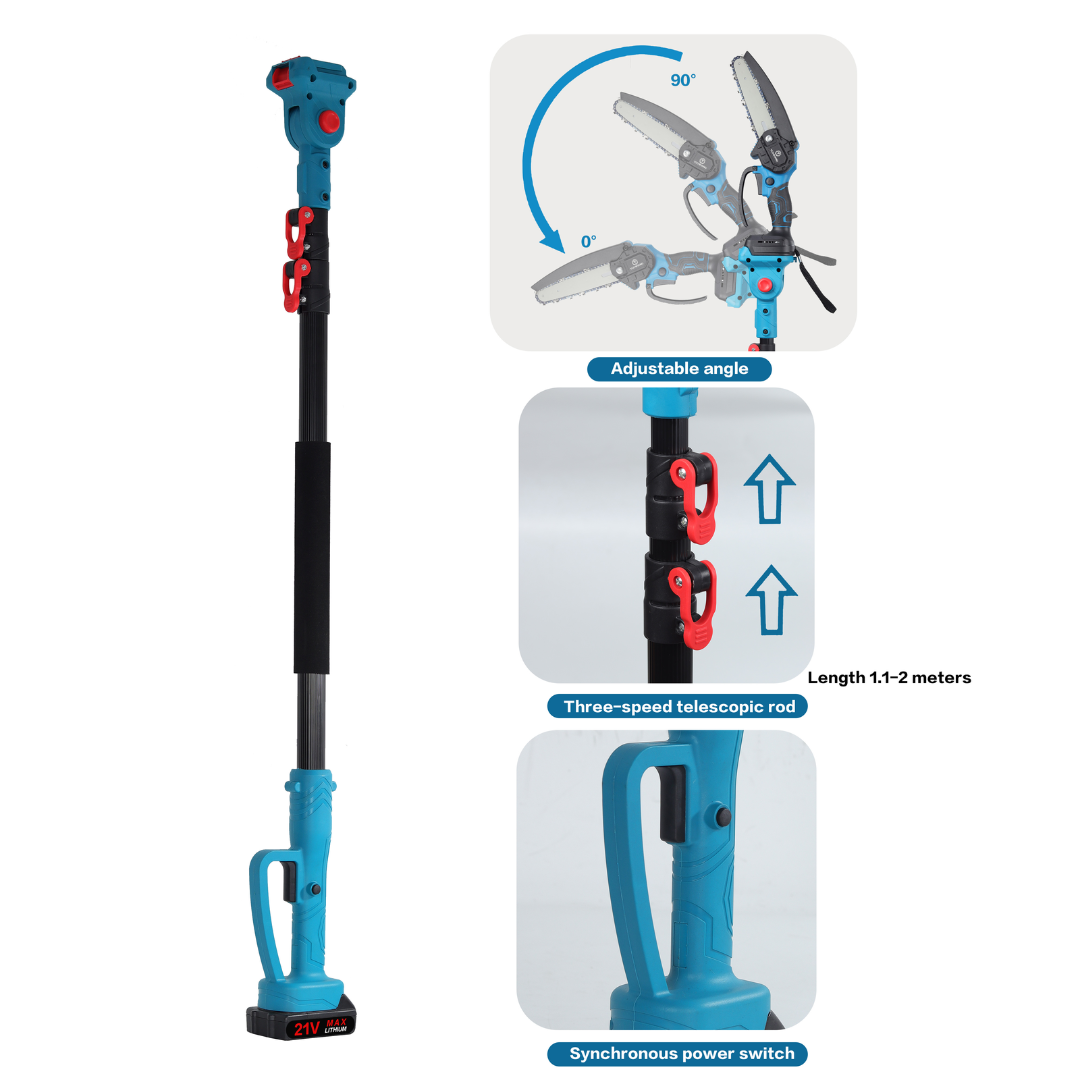 Agram Tools teleszkópos acus szett: fűrészek és ollók ágakhoz - 240cm