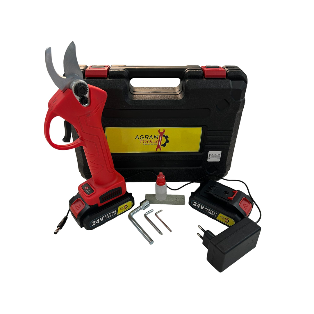 Agram® Prémium Szőlővágó Ollók 24 V Dupla Akkumulátorral