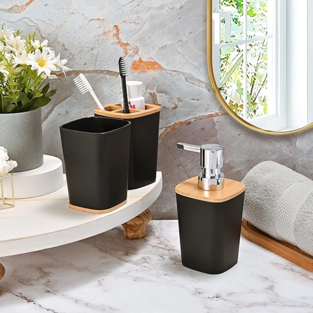Fürdőszoba Galanter Set – 6 elem modern fekete színben