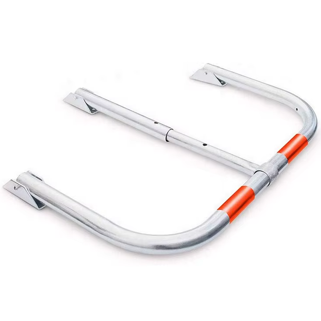 Összecsukható acél parkoló sorompó biztonsági zárral