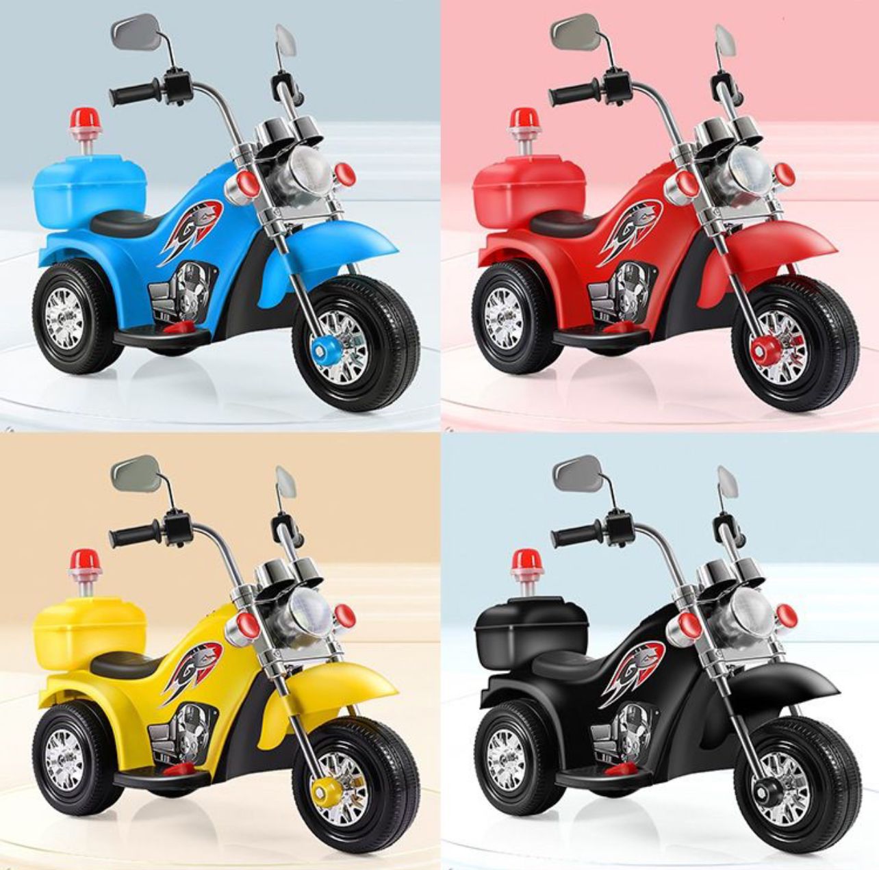 Elektromos rendőr motorkerékpár gyerekeknek