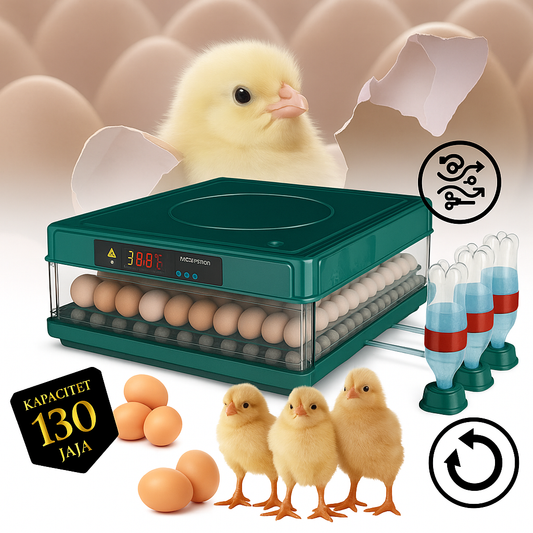 Automatikus tojáskeltető – kapacitás 130 tojás