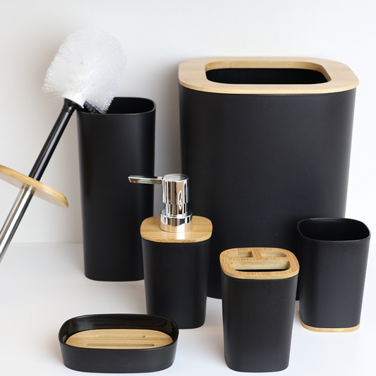 Fürdőszoba Galanter Set – 6 elem modern fekete színben
