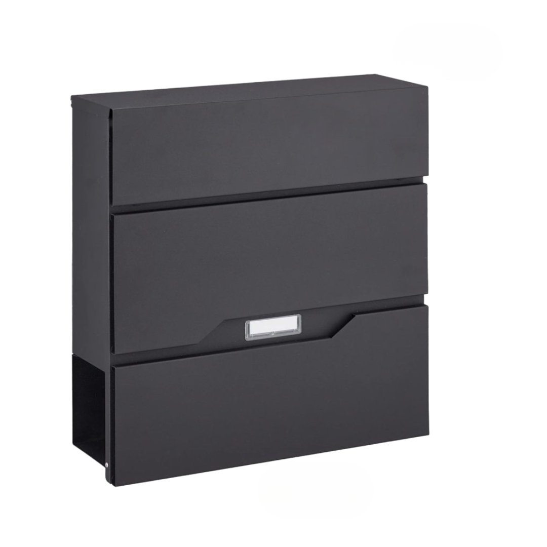 Postai doboz – antracit újságnyílással