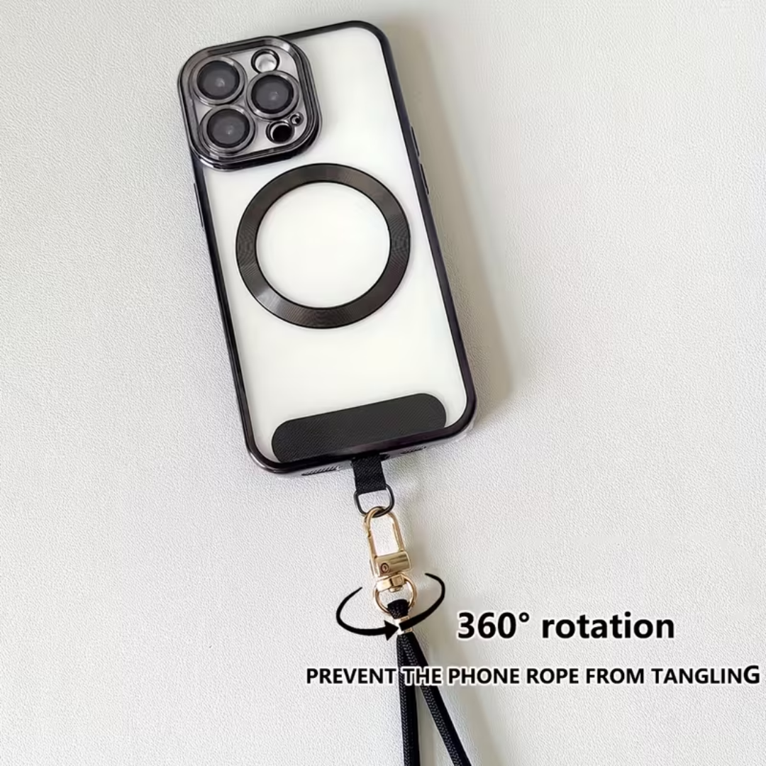 Állítható mobiltelefon csík a nyak körül és a váll fölött