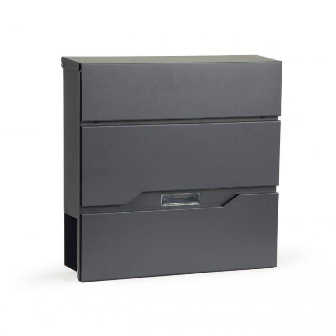 Postai doboz – antracit újságnyílással