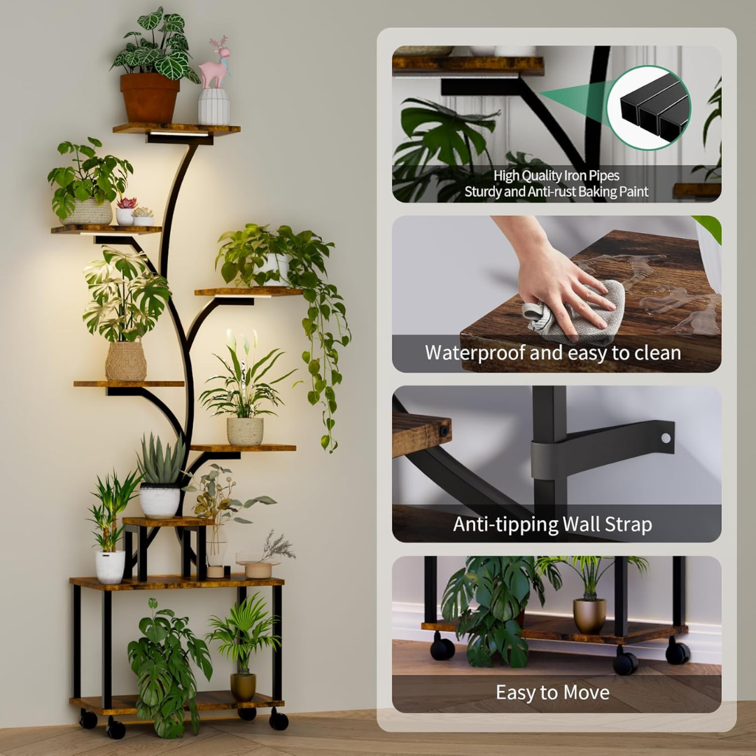 Állvány 8 zsaruval – fém belső/Vanian állvány