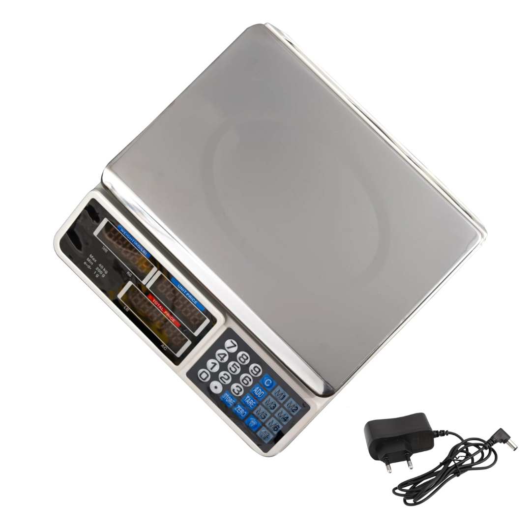 Digitális mérleg 40 kg LCD képernyővel