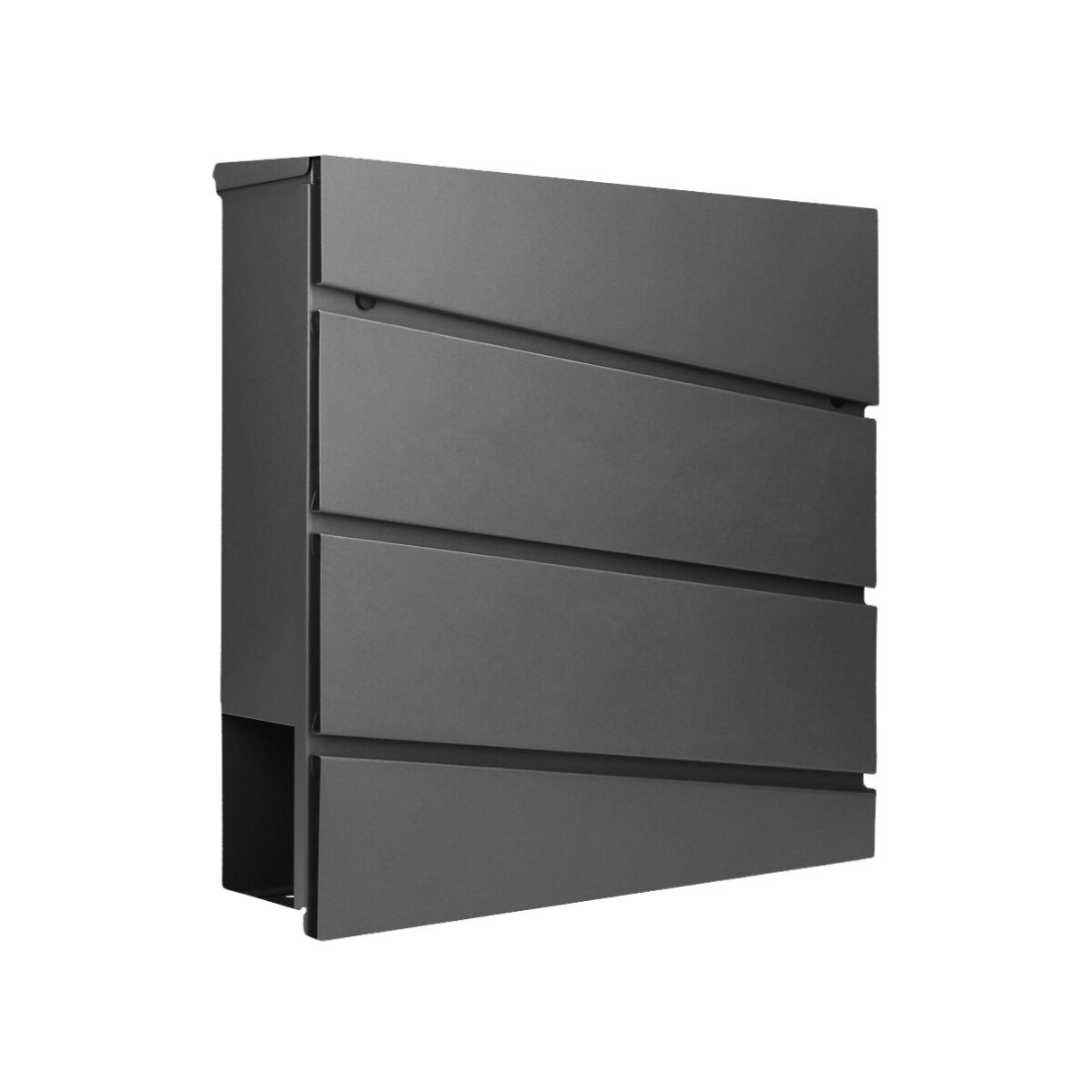 Horganyzott acél postaláda újságtartóval