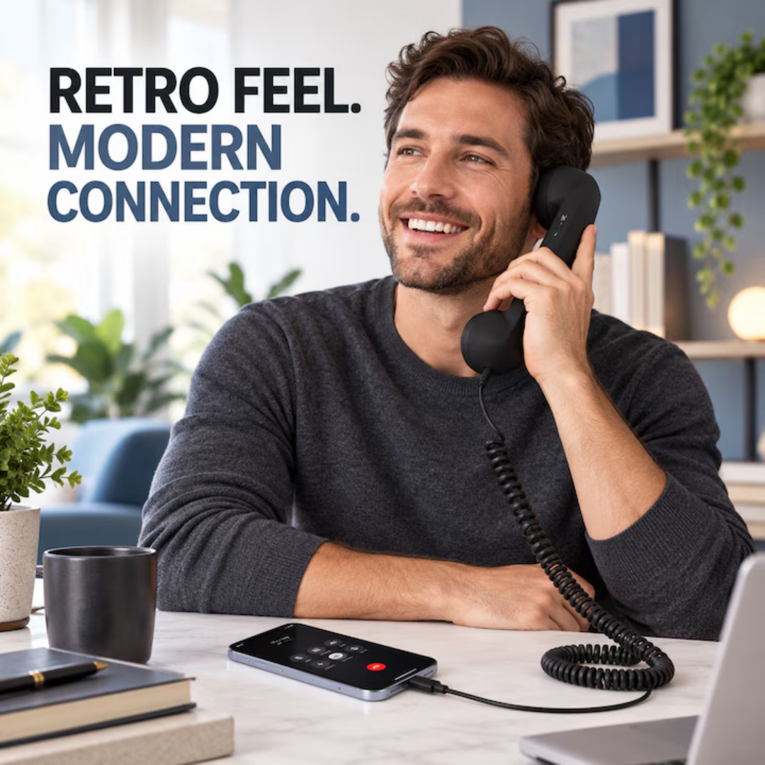 Retro telefonkagyló mobil – USB-C-hez