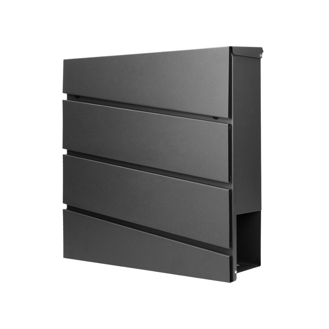 Horganyzott acél postaláda újságtartóval